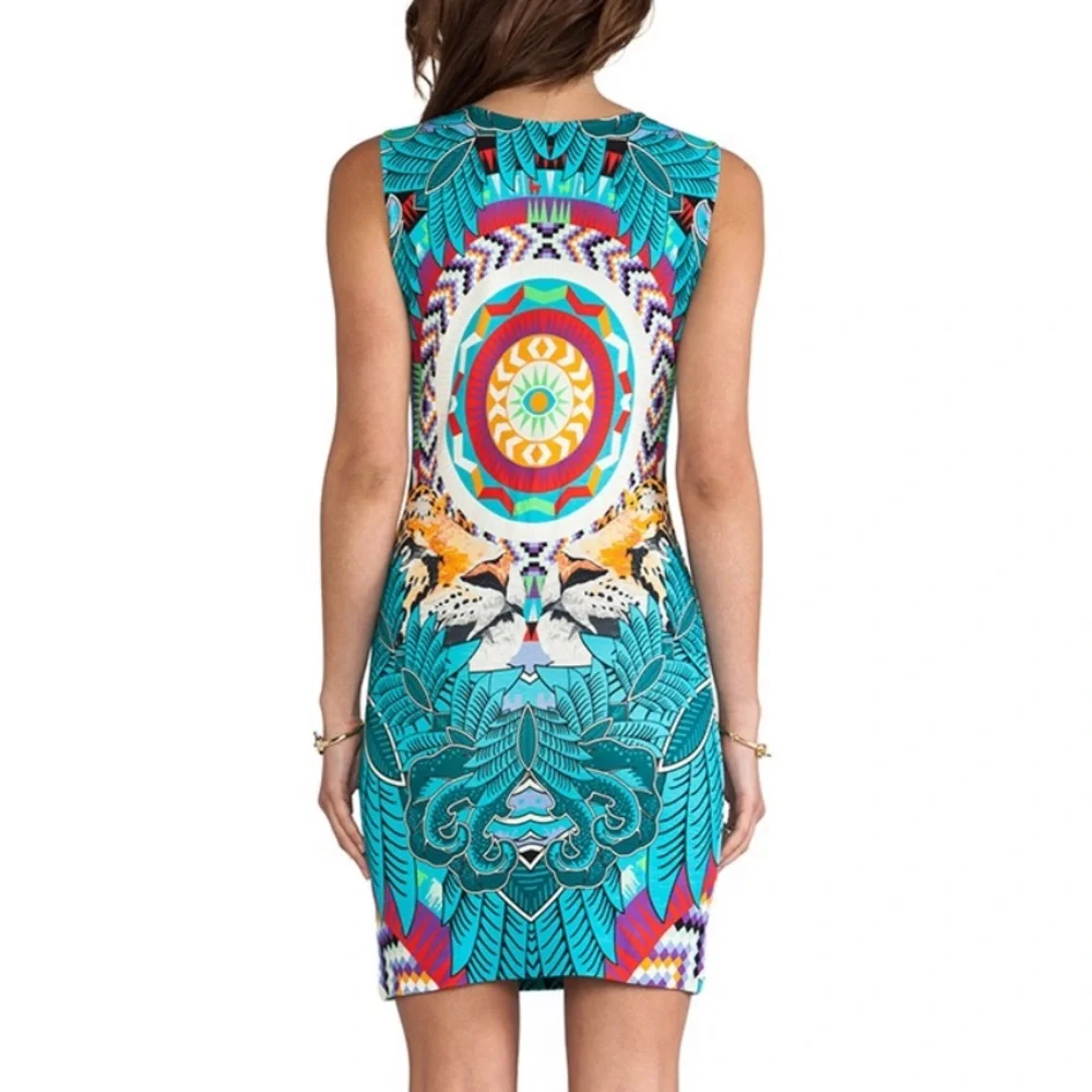 Mara Hoffman Fitted Mini Dress Jungle Trip Medium - Picture 3 of 10